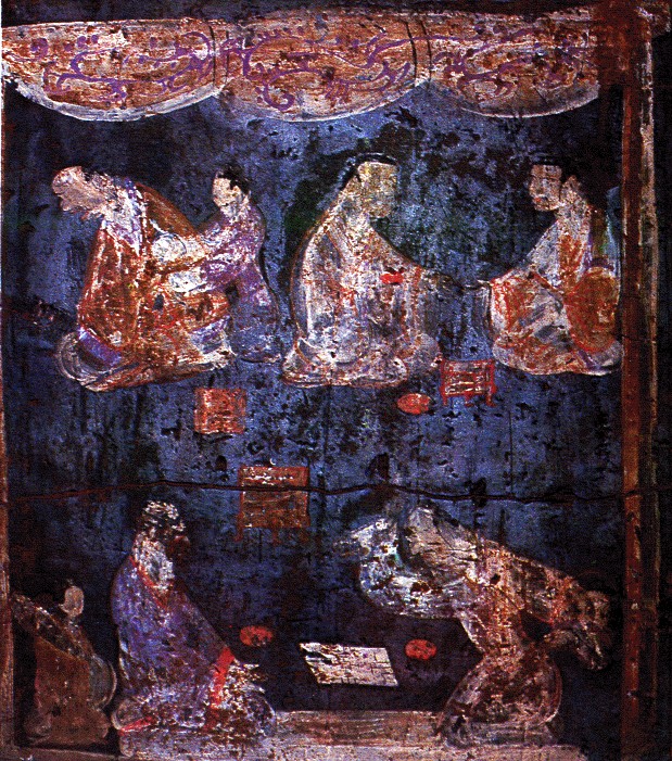 Mural of Liubo Players
